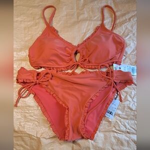 Shade & Shore Coral Bikini Set